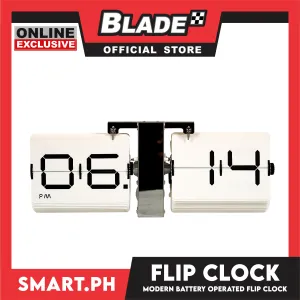 Gifts Clock Flip Big With Stand White Color HY-F018
