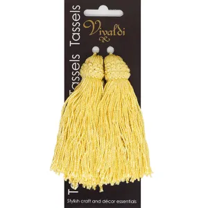GOLD RAYON BRAID TASSEL  2 PIECES  11CM
