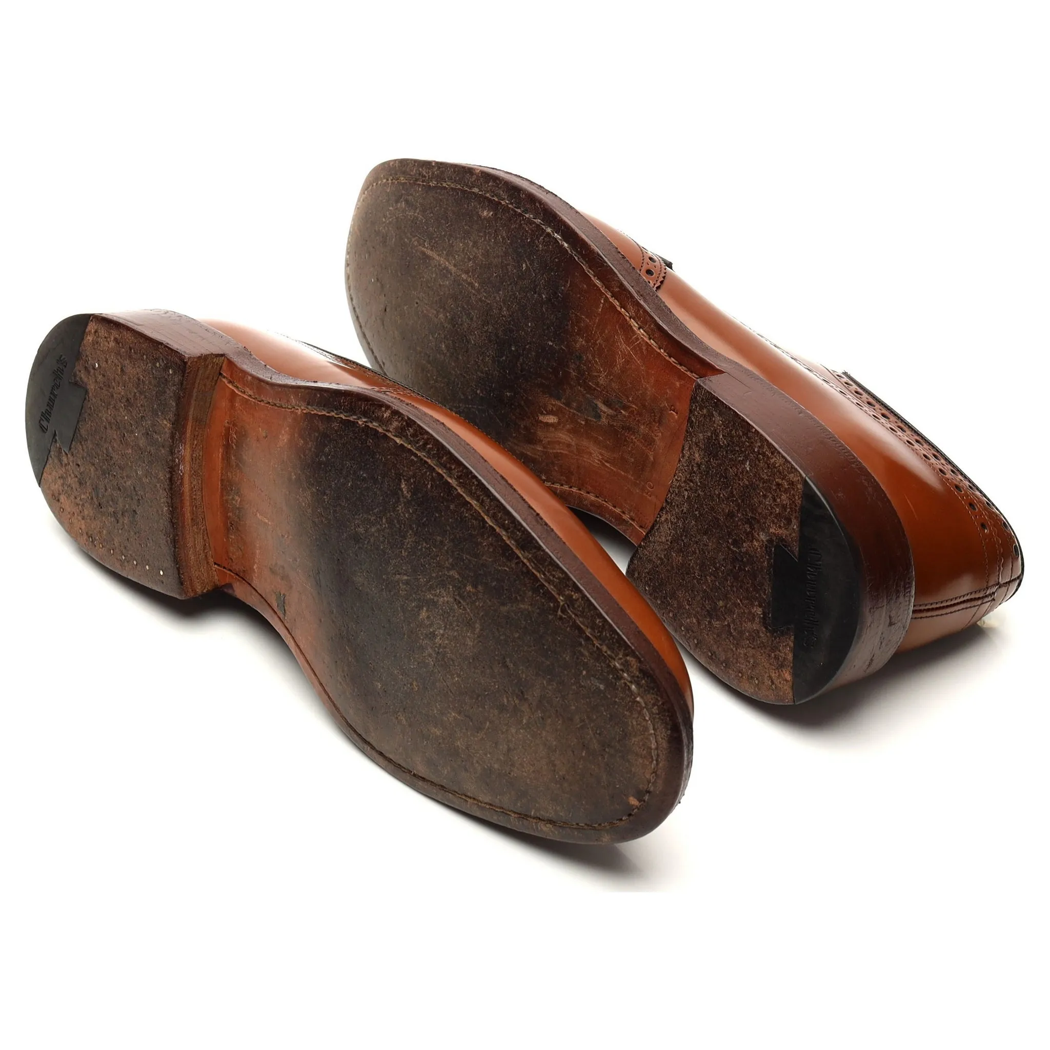 'Grafton' Brown Leather Derby Brogues UK 8 F