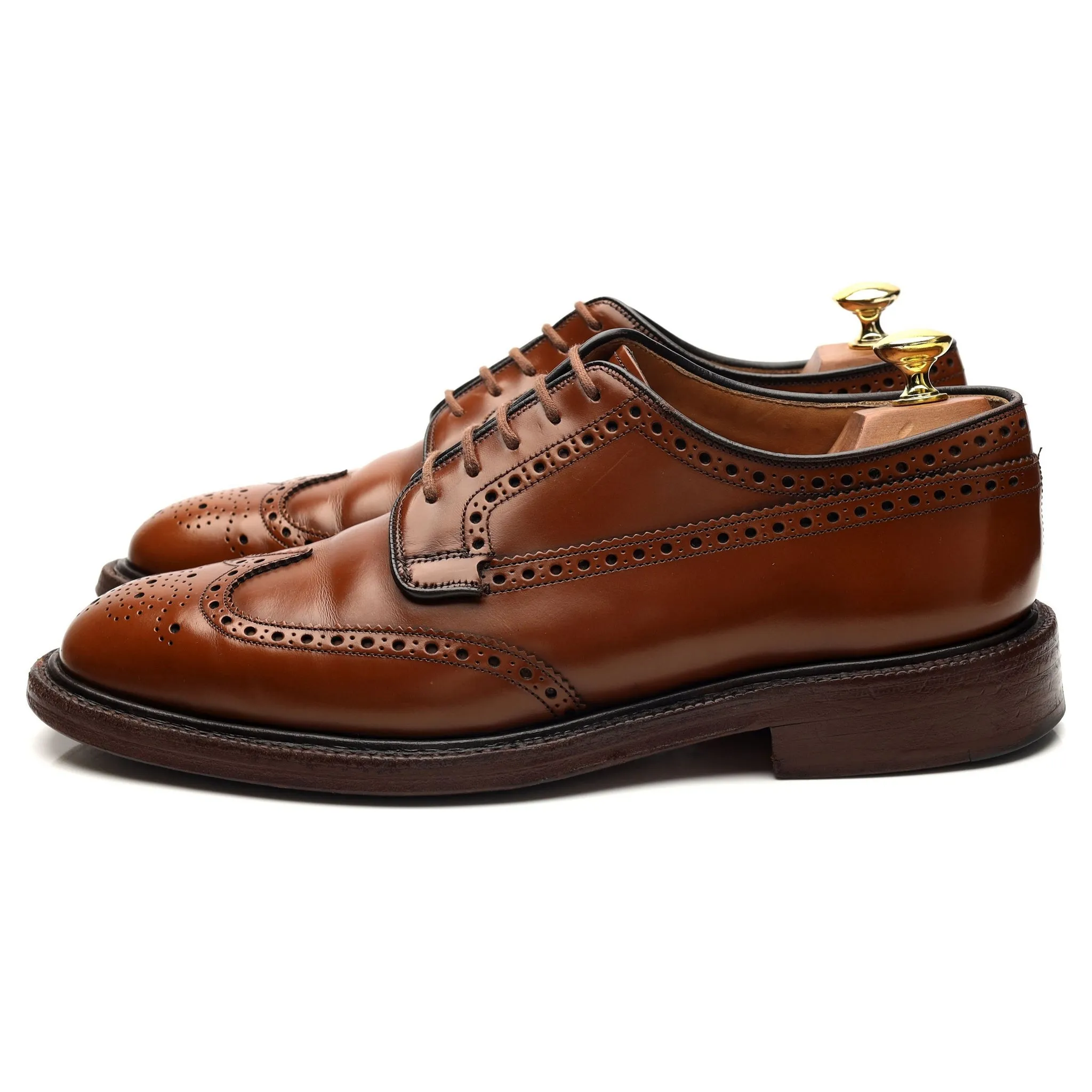 'Grafton' Brown Leather Derby Brogues UK 8 F