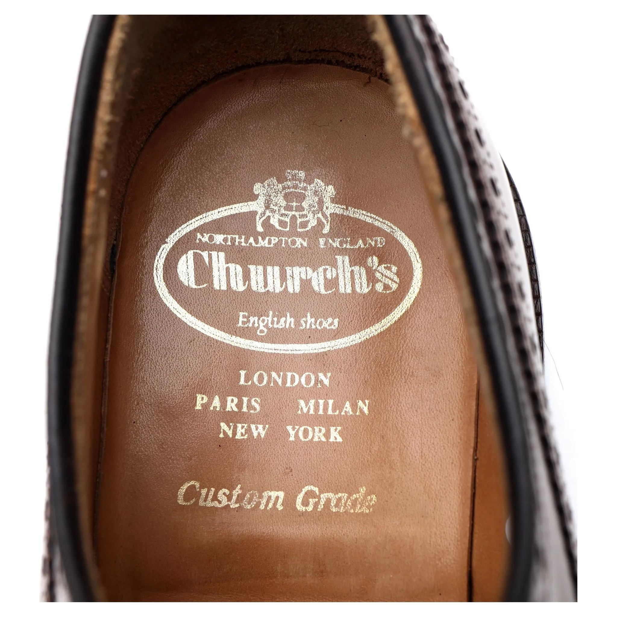 'Grafton' Brown Leather Derby Brogues UK 8 F