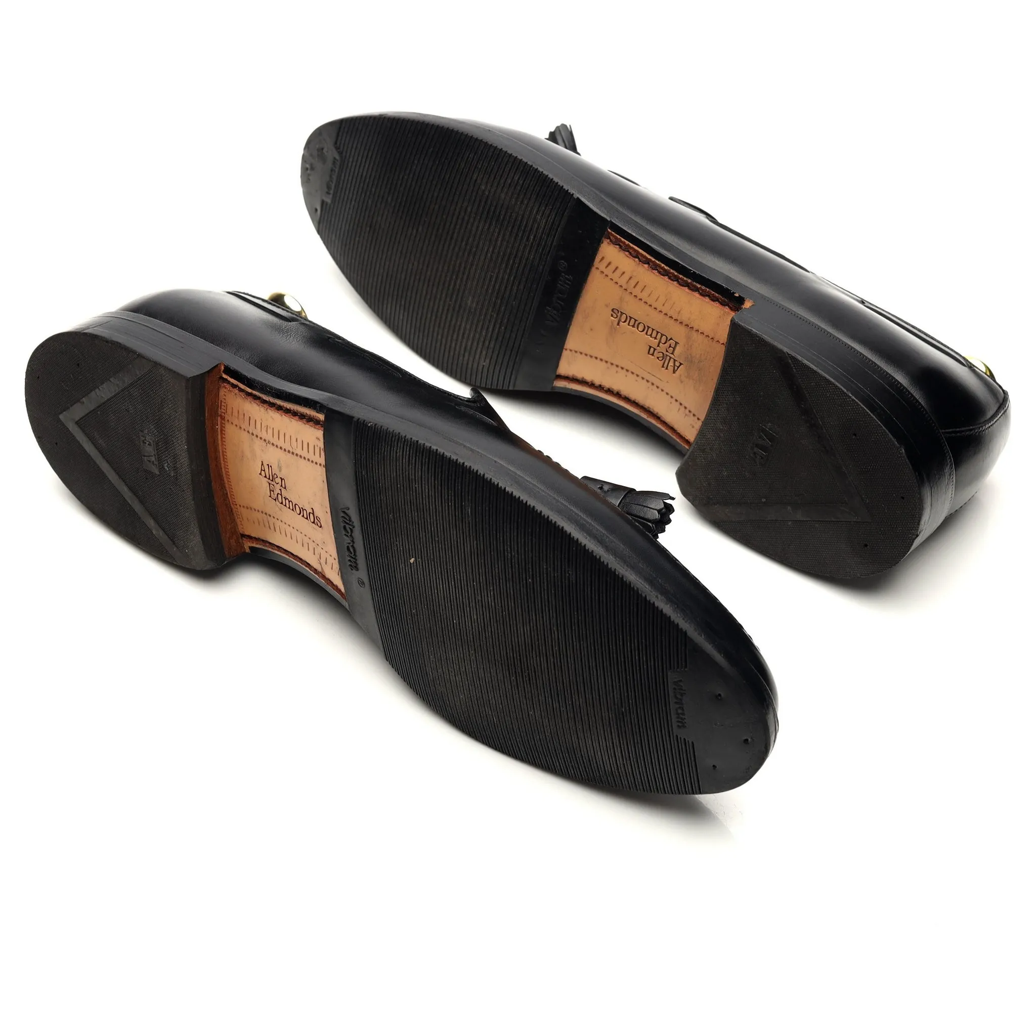 'Grayson' Black Leather Tassel Loafer UK 8 US 9 D