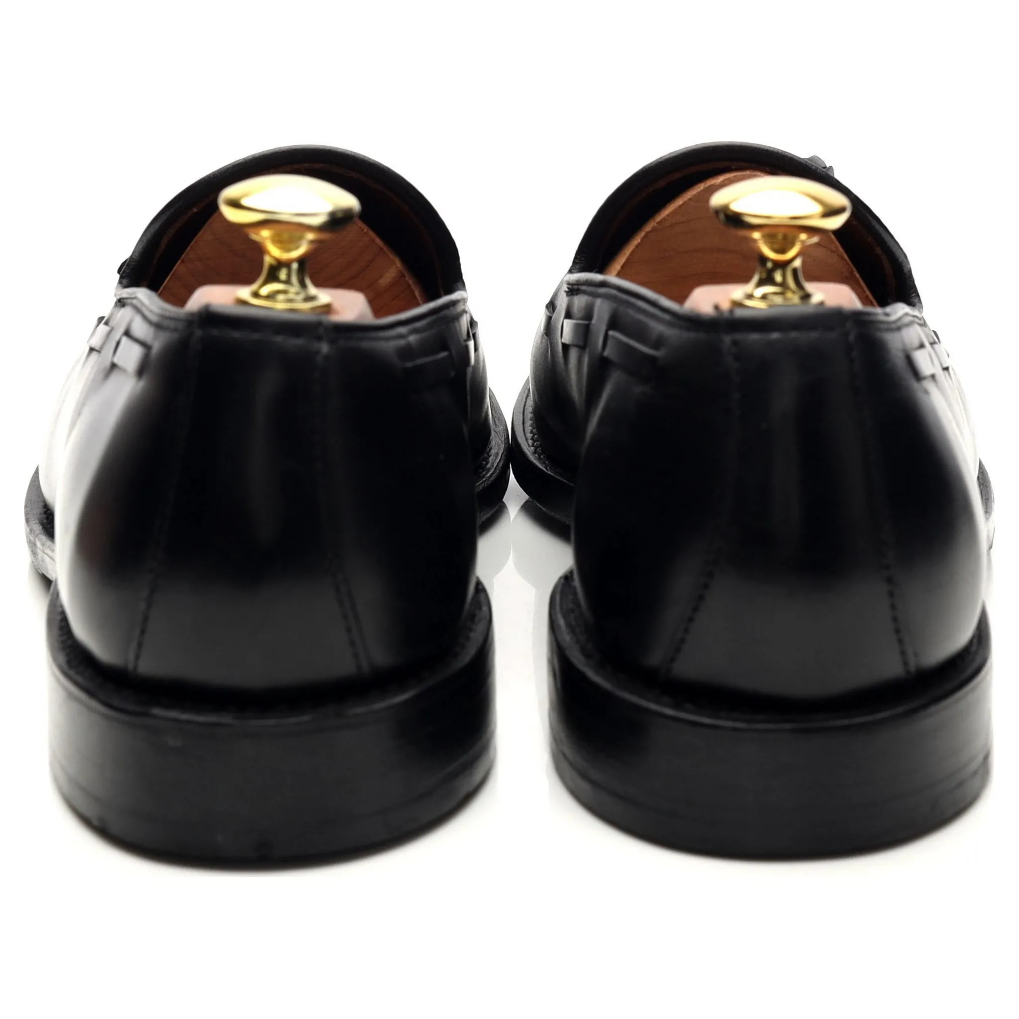 'Grayson' Black Leather Tassel Loafer UK 8 US 9 D