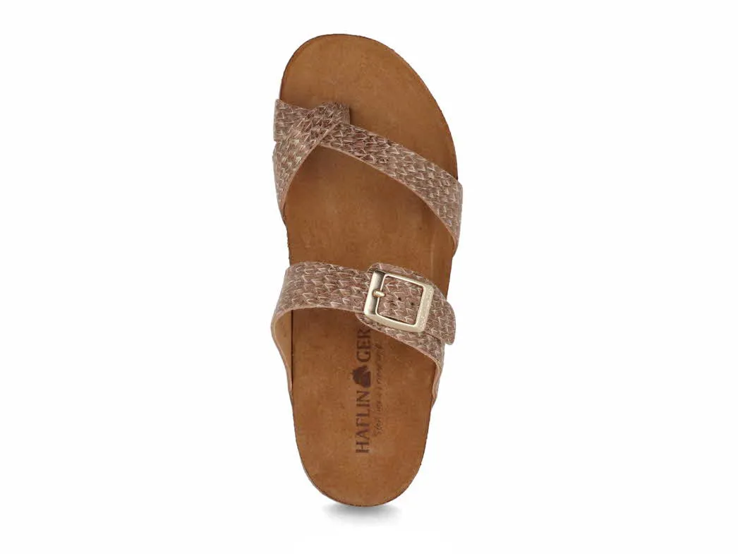 HAFLINGER Women Bio Sandals 'Juno', brown pine