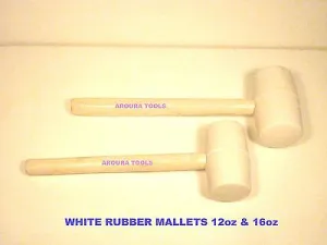 HAMMERS 12 & 16 oz SOFT FACE DOUBLE END WHITE RUBBER- BRAND NEW.
