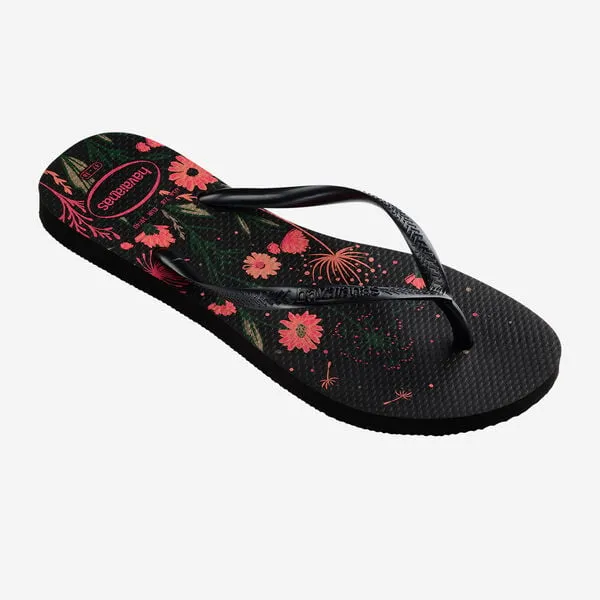 Havaianas Slim Organic Preto Rosa