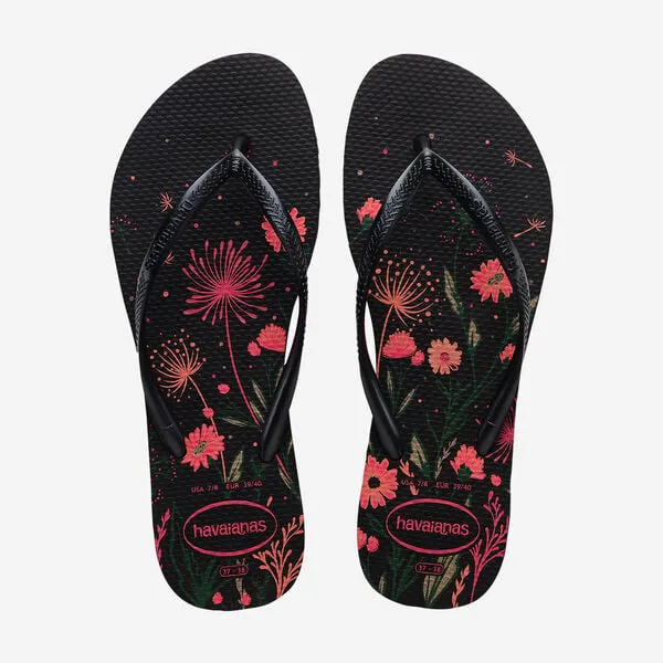 Havaianas Slim Organic Preto Rosa