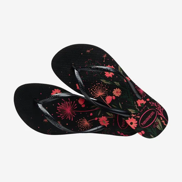 Havaianas Slim Organic Preto Rosa