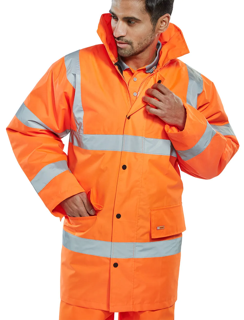 Hi Viz Fleece Lined Traffic Jacket Orange