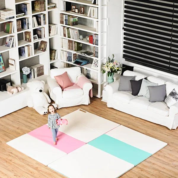 Huella Memory Foam Playmat Marshmellow & Pistachio (Blue) - S (1600 x 1200)