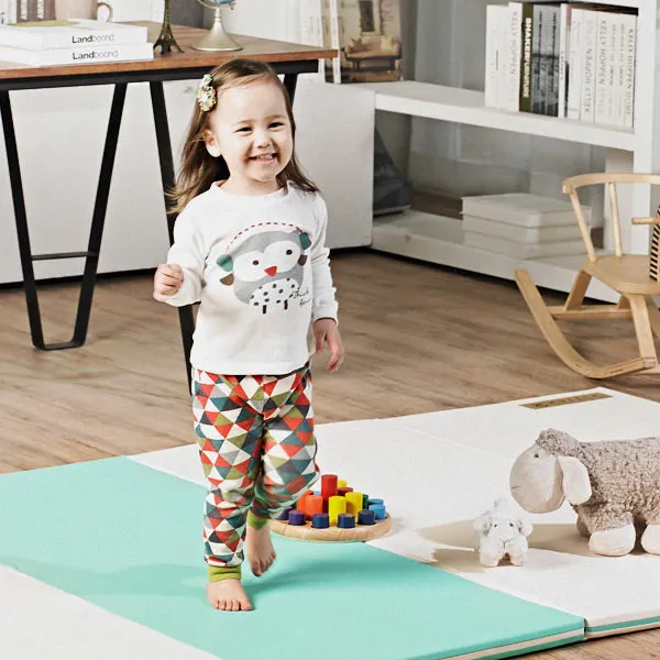 Huella Memory Foam Playmat Marshmellow & Pistachio (Blue) - S (1600 x 1200)