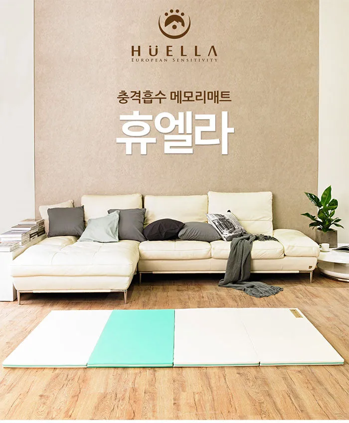 Huella Memory Foam Playmat Marshmellow & Pistachio (Blue) - S (1600 x 1200)
