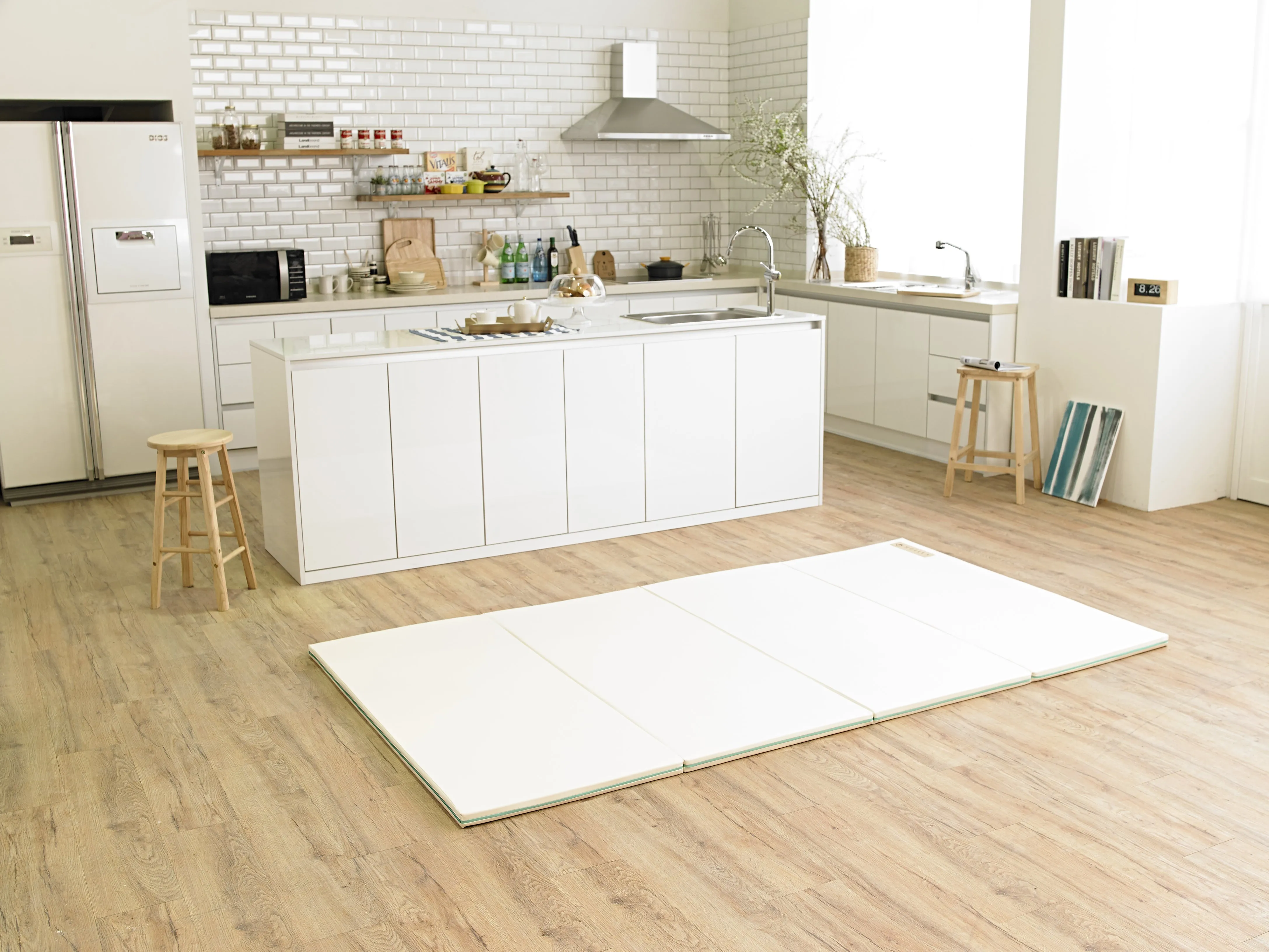 Huella Memory Foam Playmat Marshmellow & Pistachio (Blue) - S (1600 x 1200)