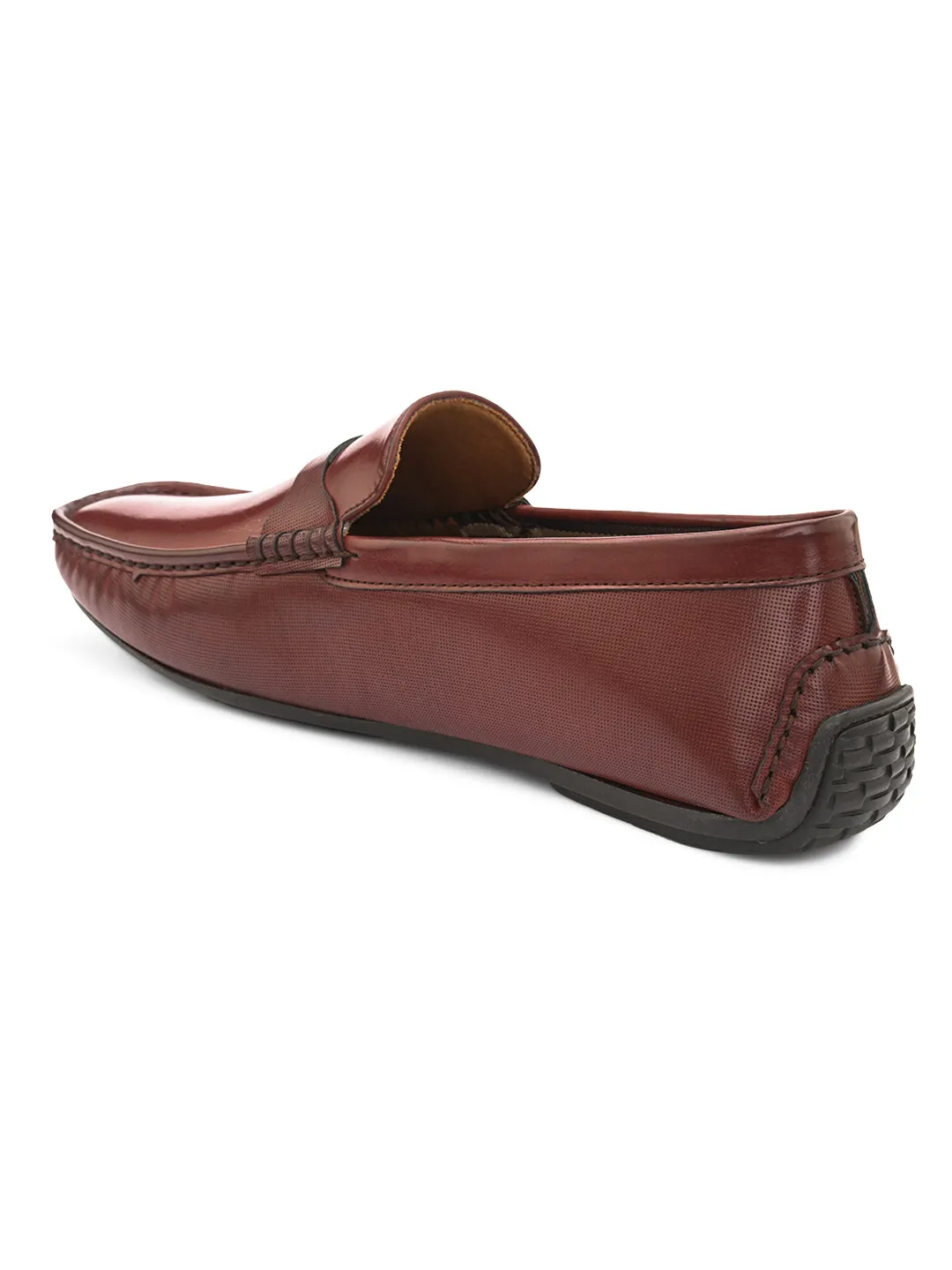 Hydes N Hues Men Cherry Glossy Loafer Shoes