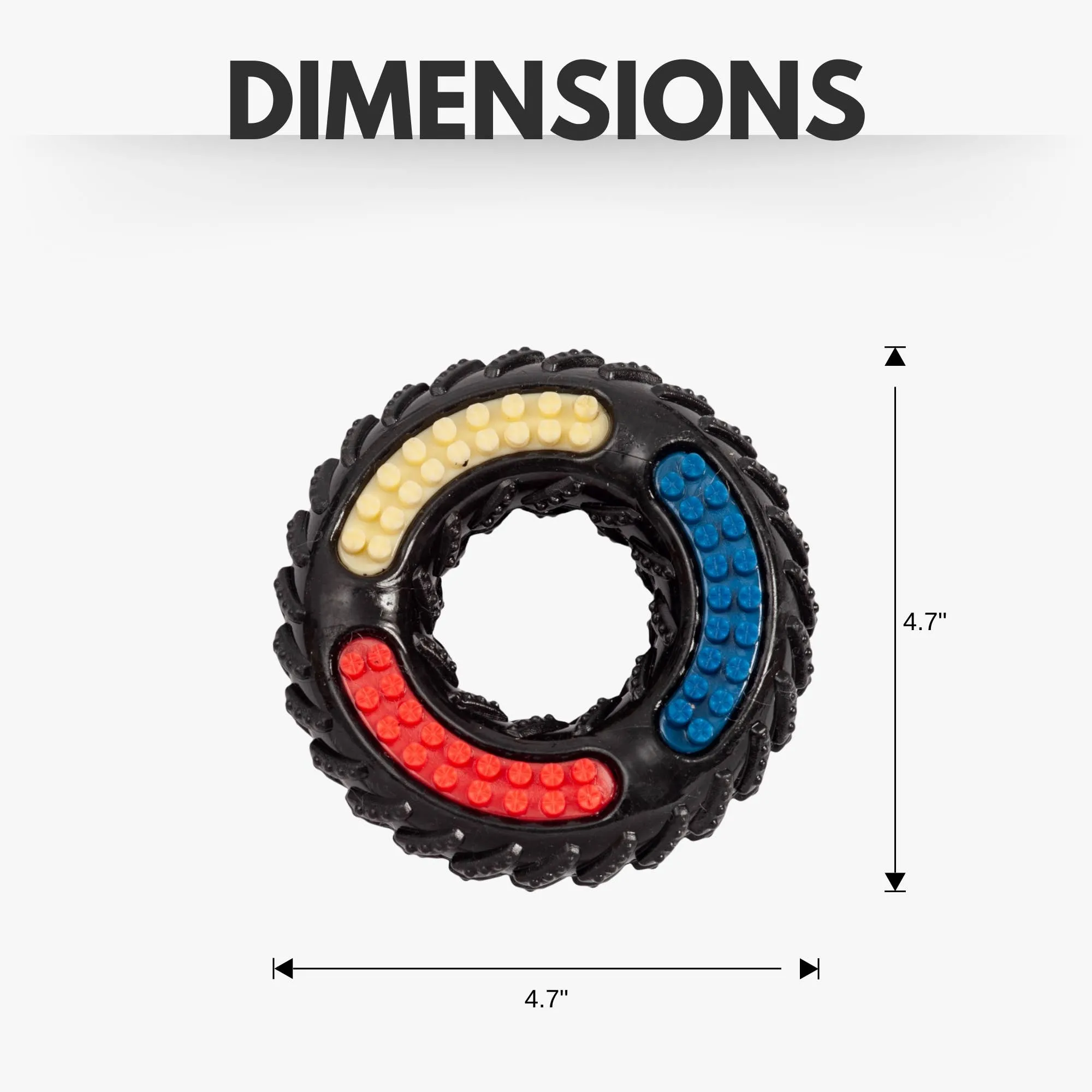 Jojo Modern Pets - Recyclable TPR Textured Dog Chew Toy - "Tire of Fun"