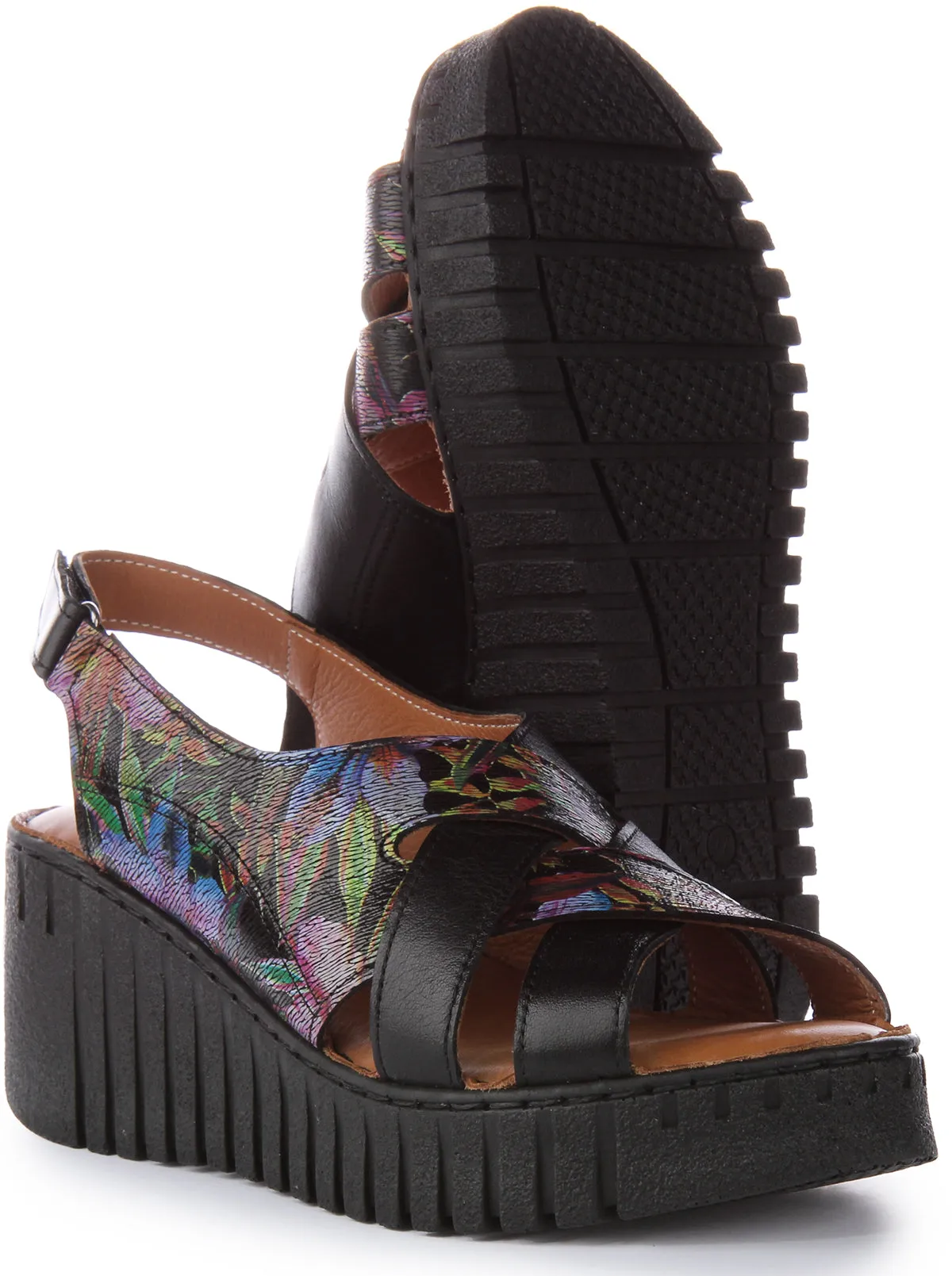 Justinreess England Adele Soft Footbed In Black Flower | Secret Sale