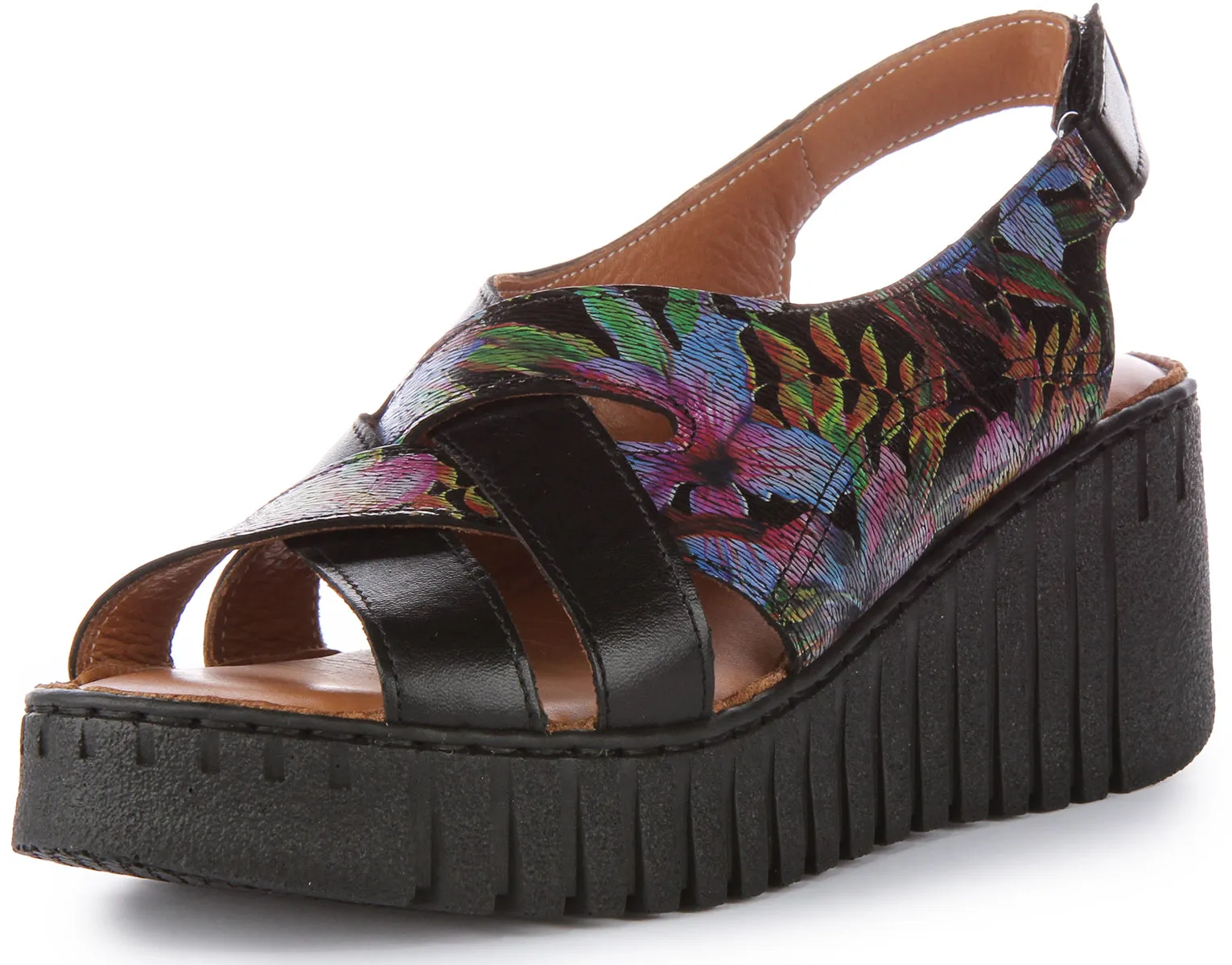 Justinreess England Adele Soft Footbed In Black Flower | Secret Sale