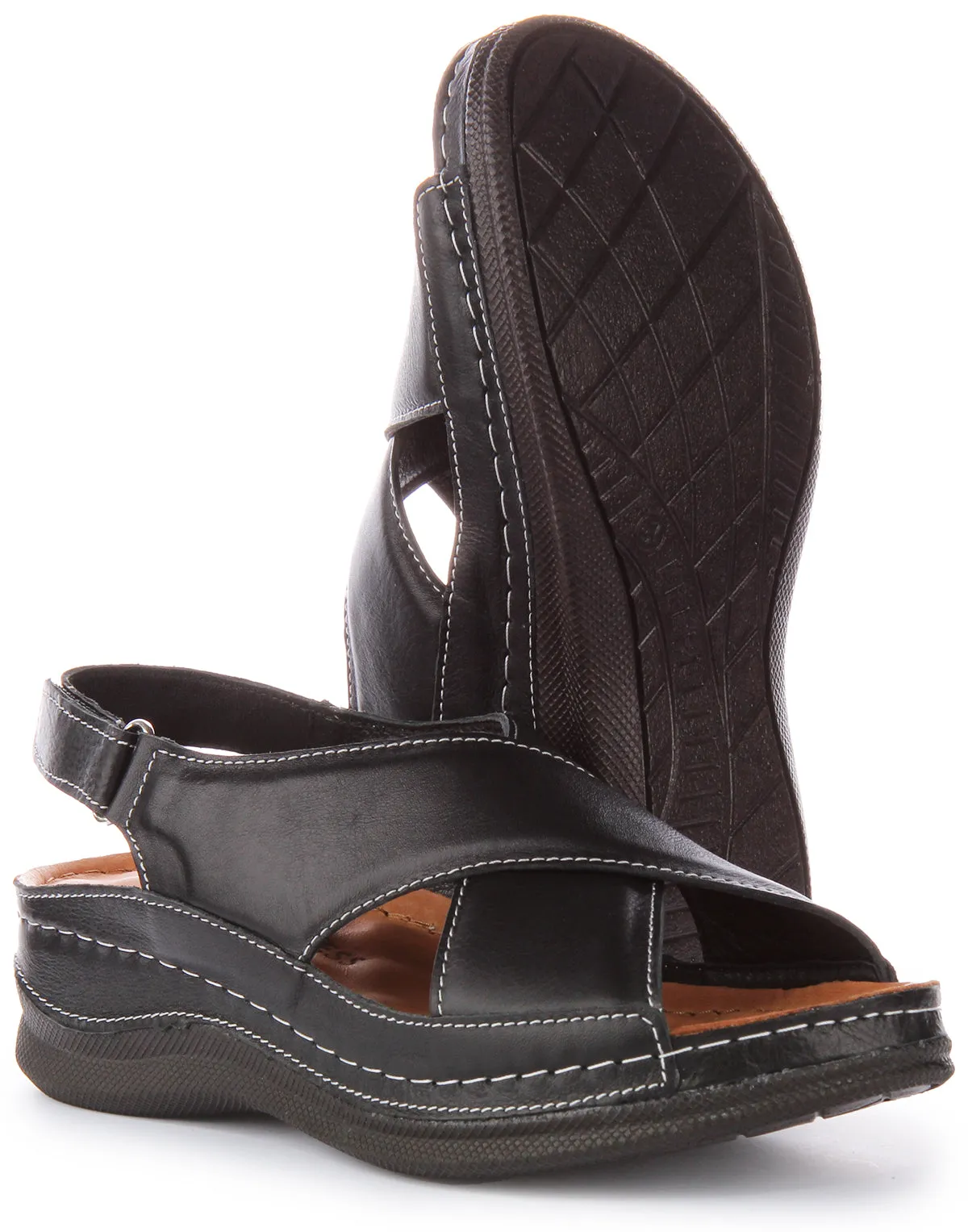 Justinreess England Yuna Sandal In Black | Secret Sale