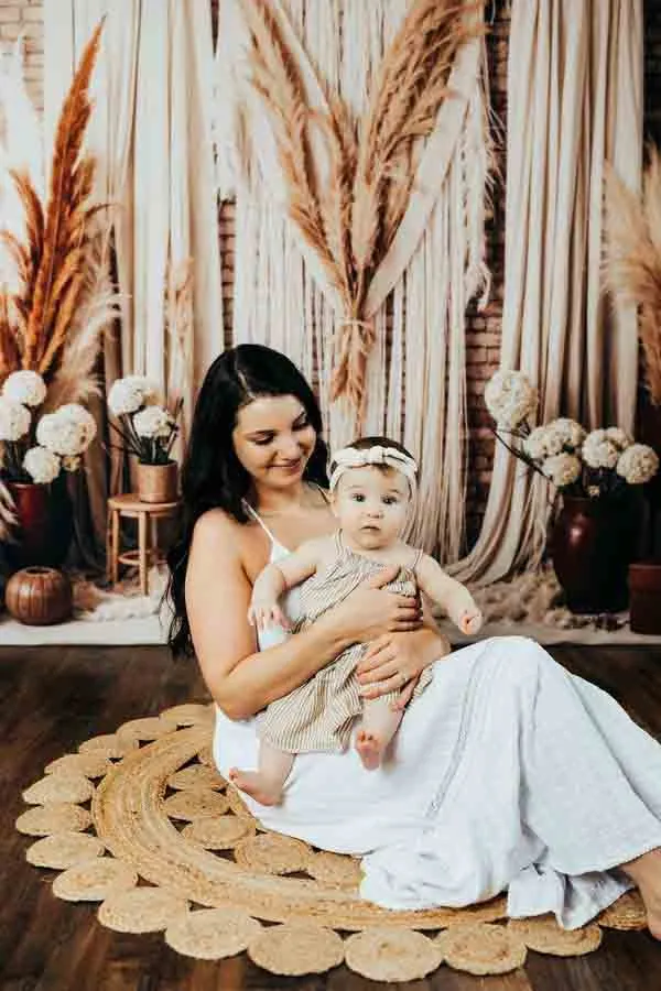 Kate Boho Candle Reed Curtains Fleece Backdrop Designed by Chain Photography