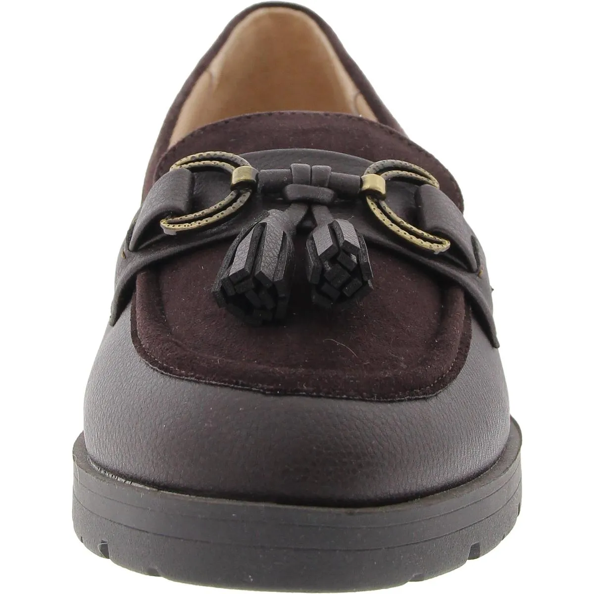 LifeStride Womens Logan Tassel Faux Suede Loafers