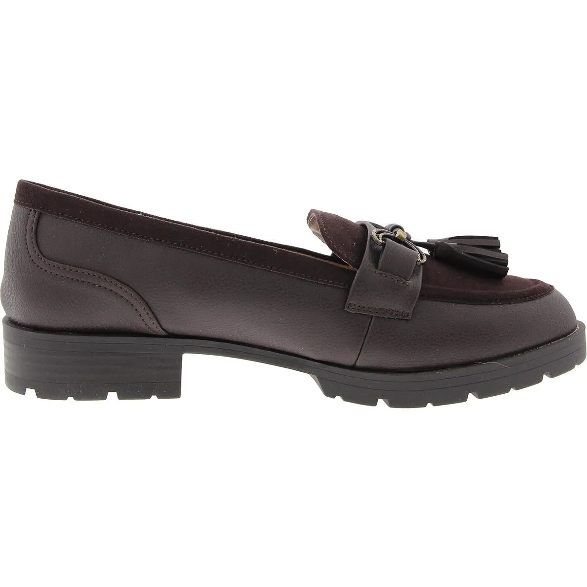 LifeStride Womens Logan Tassel Faux Suede Loafers