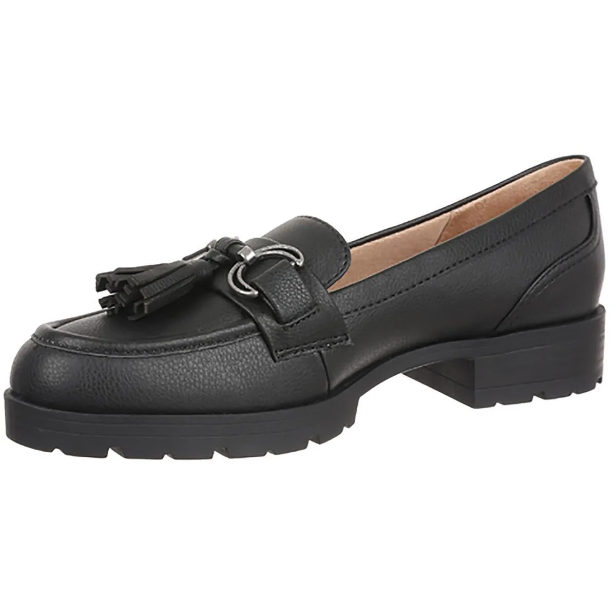 LifeStride Womens Logan Tassel Faux Suede Loafers