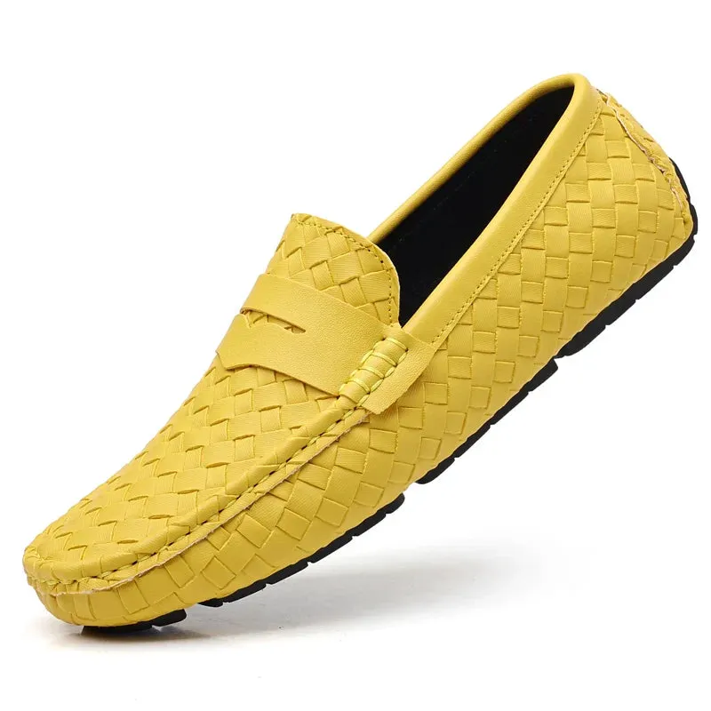 Loafers Men Handmade Moccasins Men Flats Casual Leather Shoes Comfy Loafers Shoes