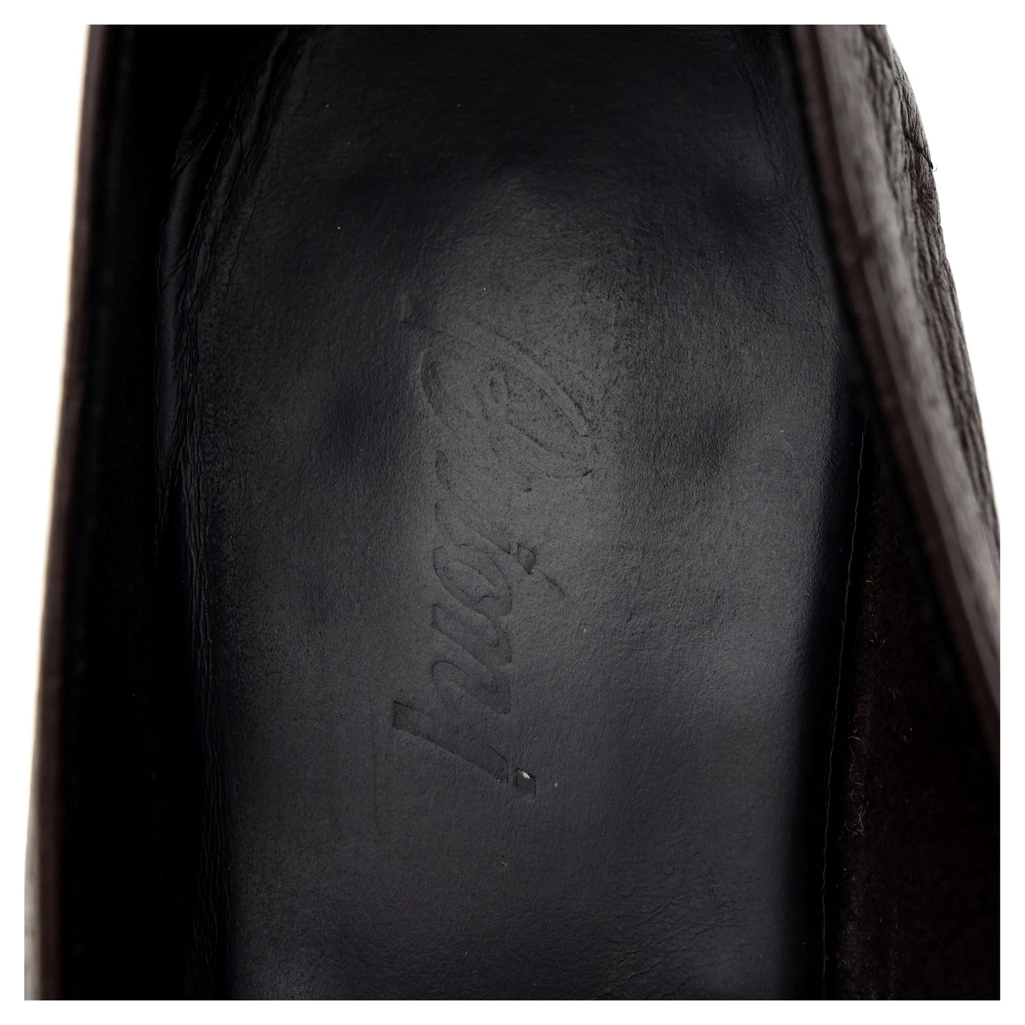 'Lukas' Dark Brown Grain Leather Tassel Loafers UK 9.5