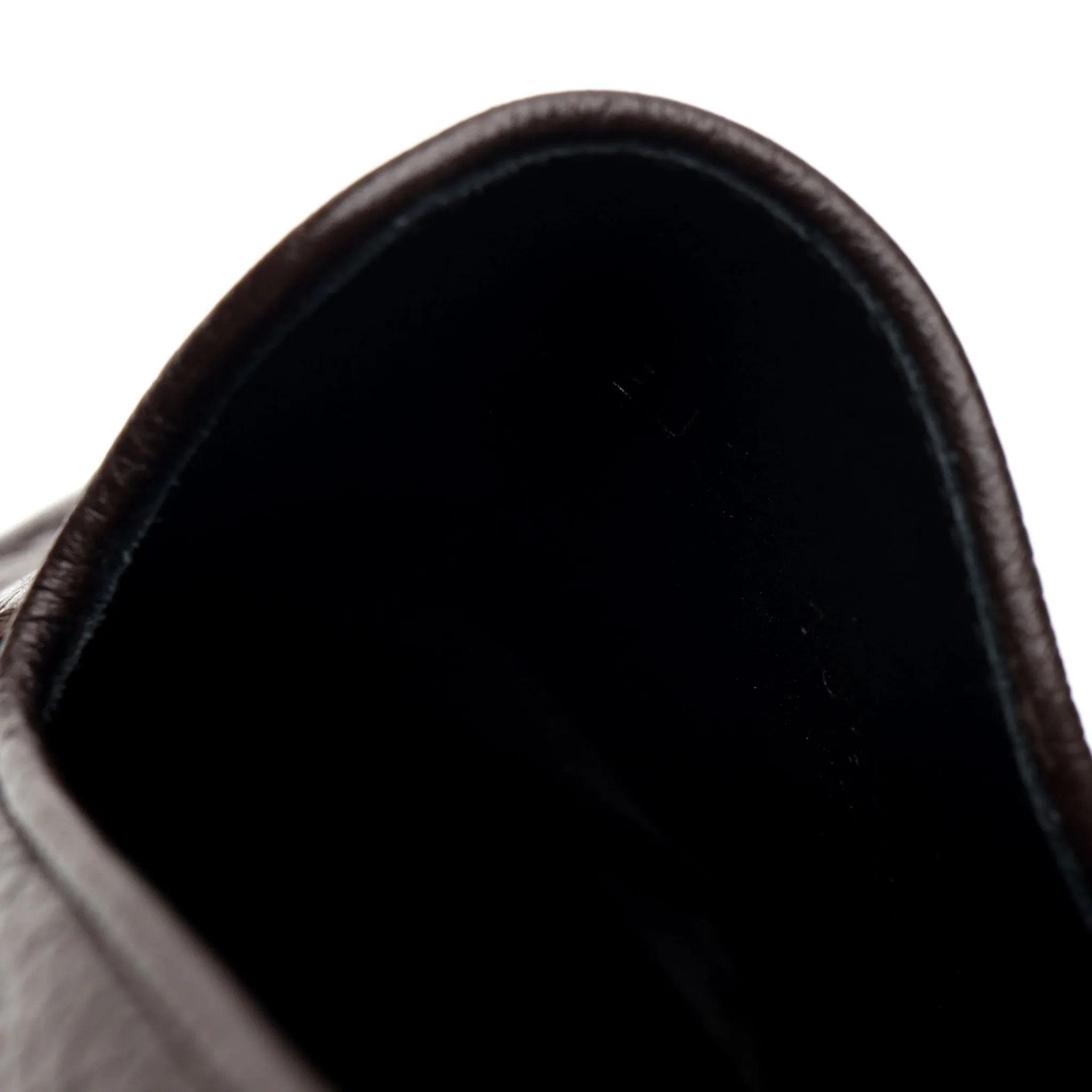 'Lukas' Dark Brown Grain Leather Tassel Loafers UK 9.5