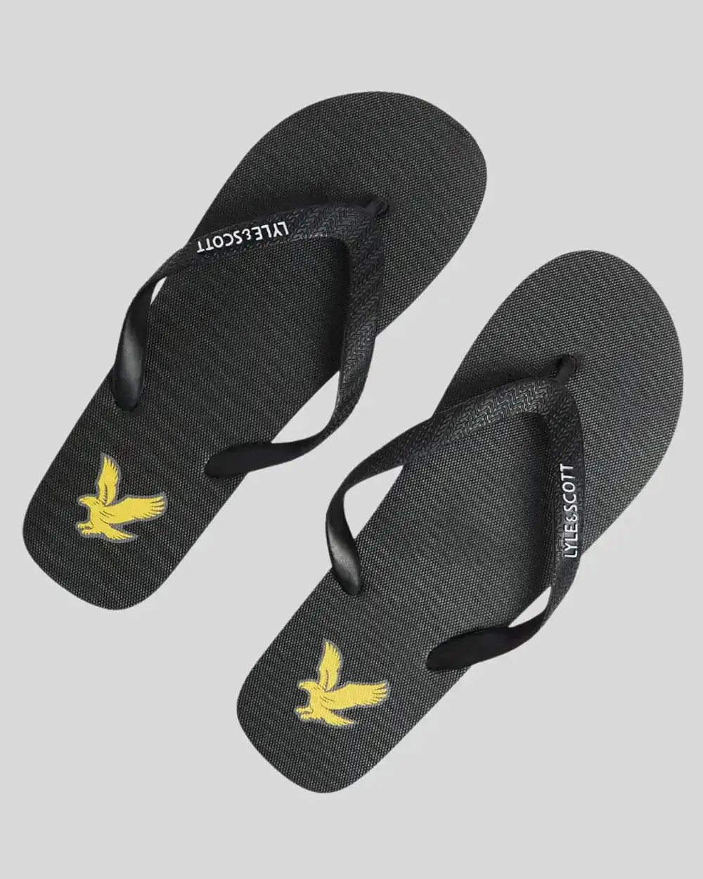 Lyle & Scott Mens Flip Flops Jet Black