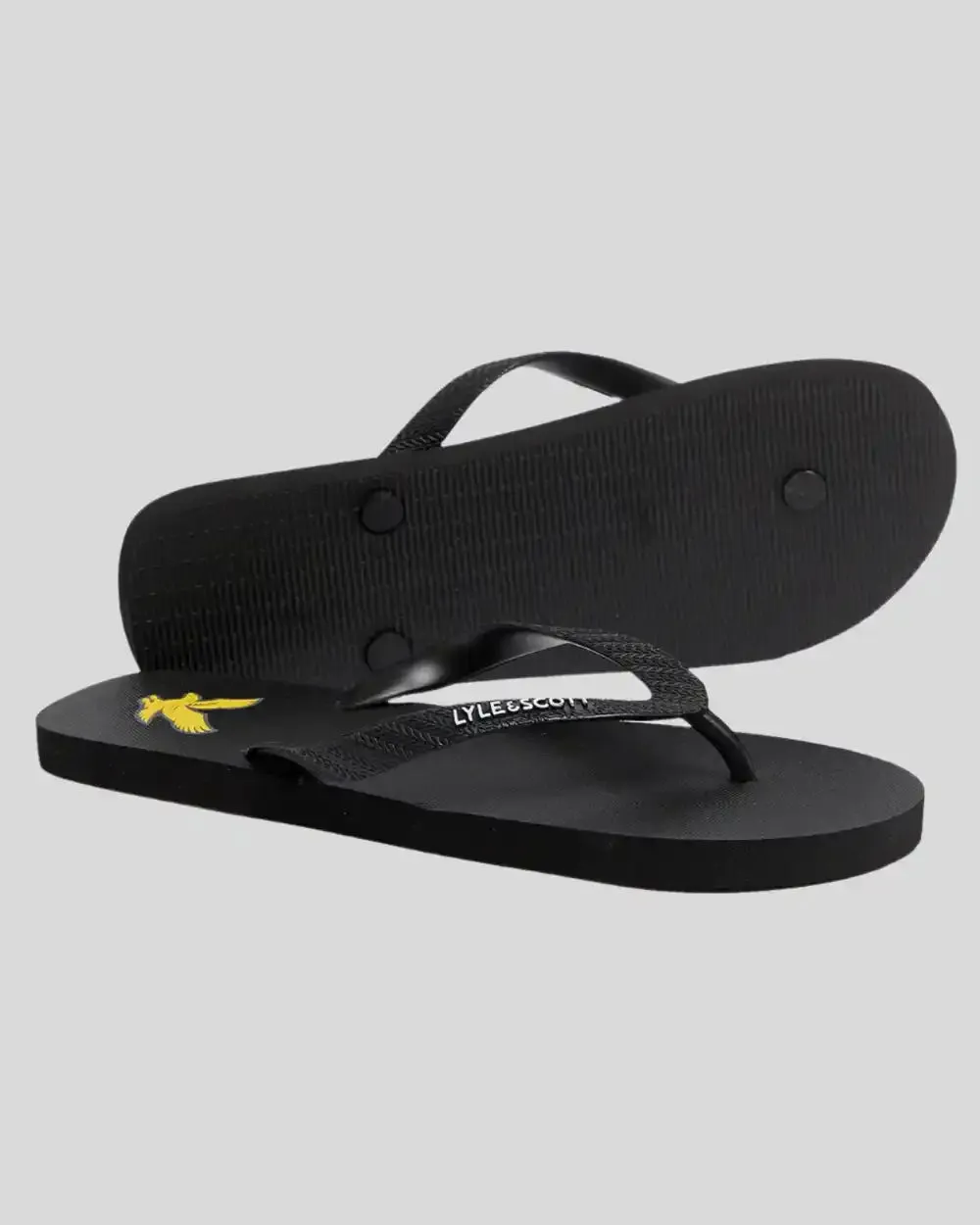 Lyle & Scott Mens Flip Flops Jet Black