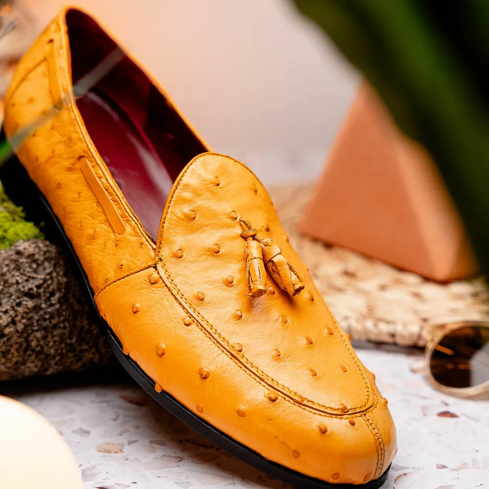 Marco Di Milano Aubiere Buttercup Ostrich Quill Tassel Loafers