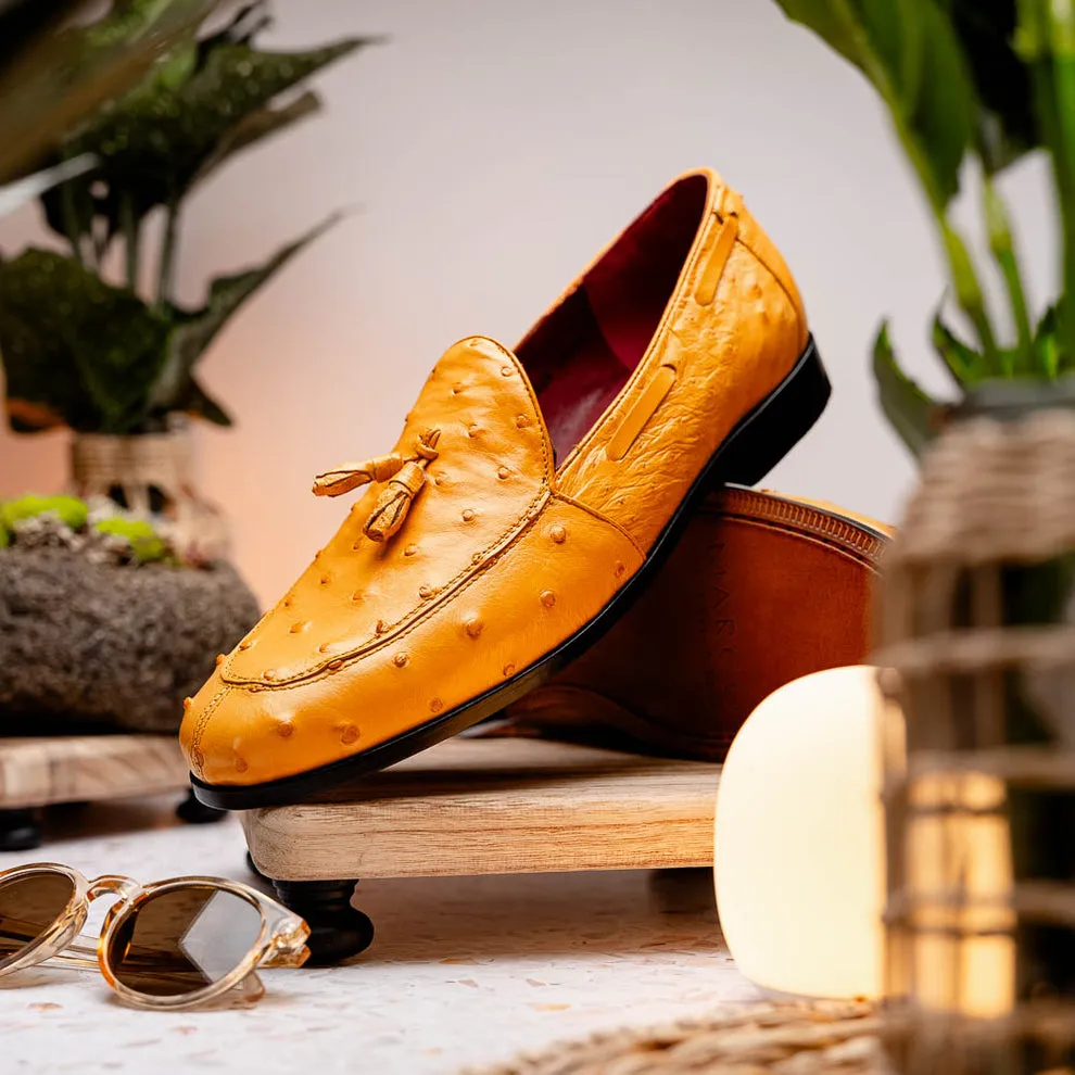 Marco Di Milano Aubiere Buttercup Ostrich Quill Tassel Loafers