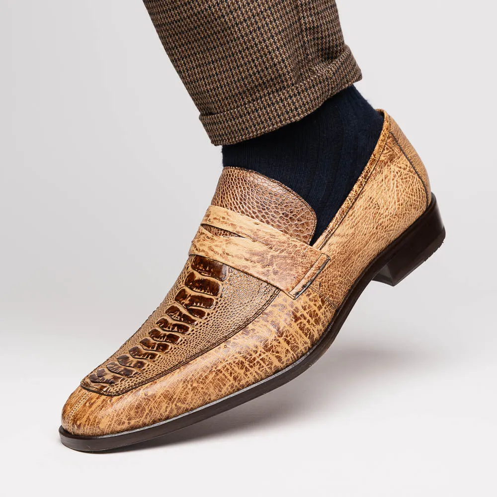 Marco Di Milano Fangio in Orix Ostrich Penny Loafers
