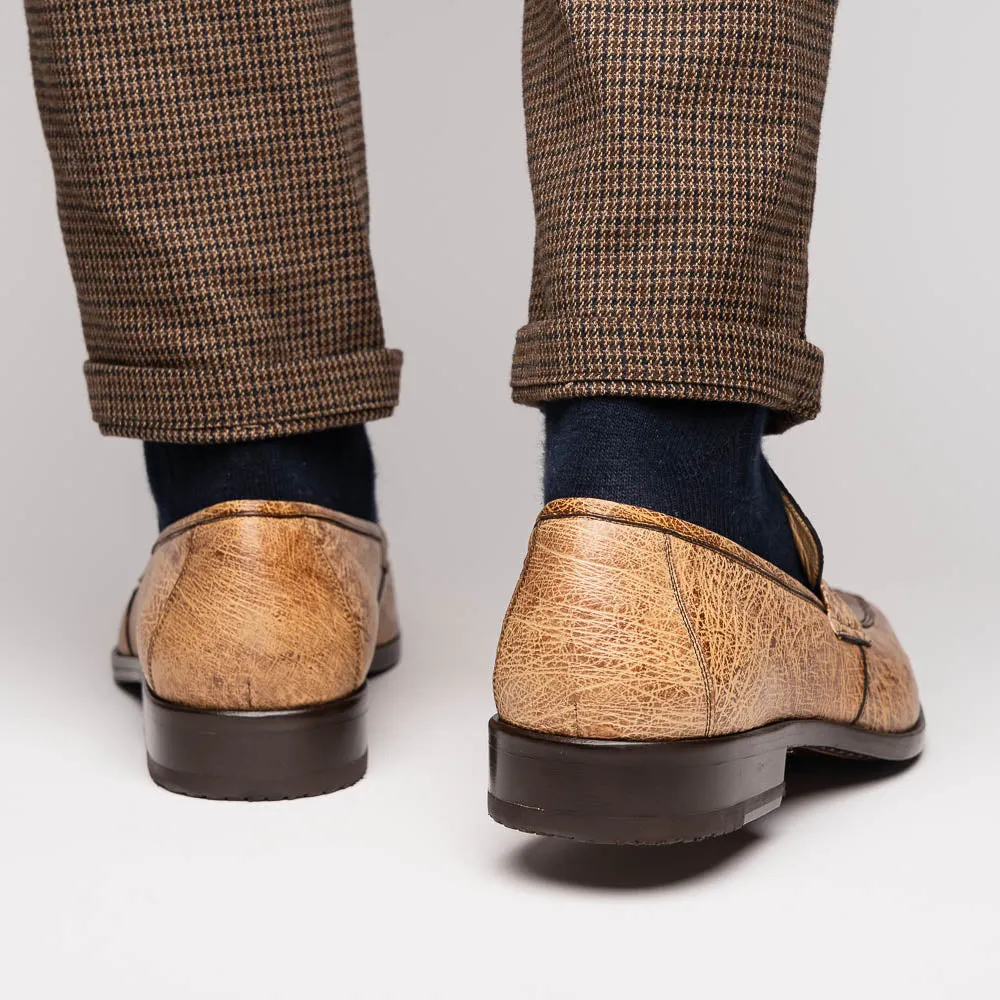 Marco Di Milano Fangio in Orix Ostrich Penny Loafers
