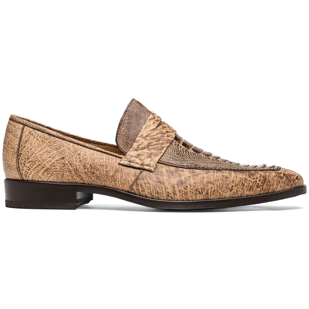 Marco Di Milano Fangio in Orix Ostrich Penny Loafers