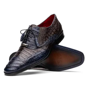Marco Di Milano Luciano in Navy / Brown Caiman Wingtip Dress Shoes