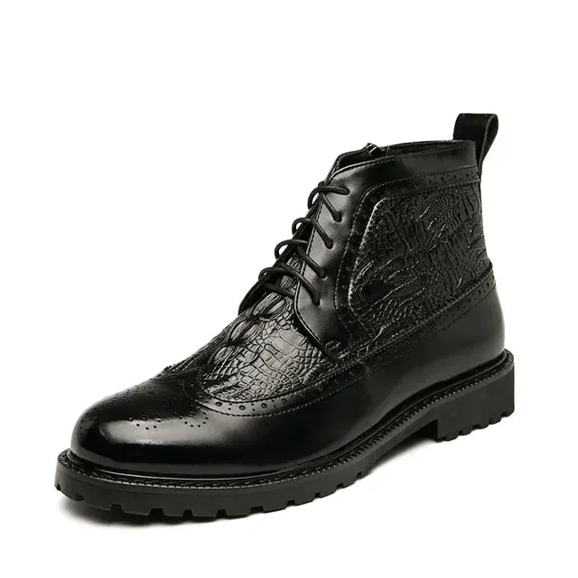 Men's Brogue Leather Boots