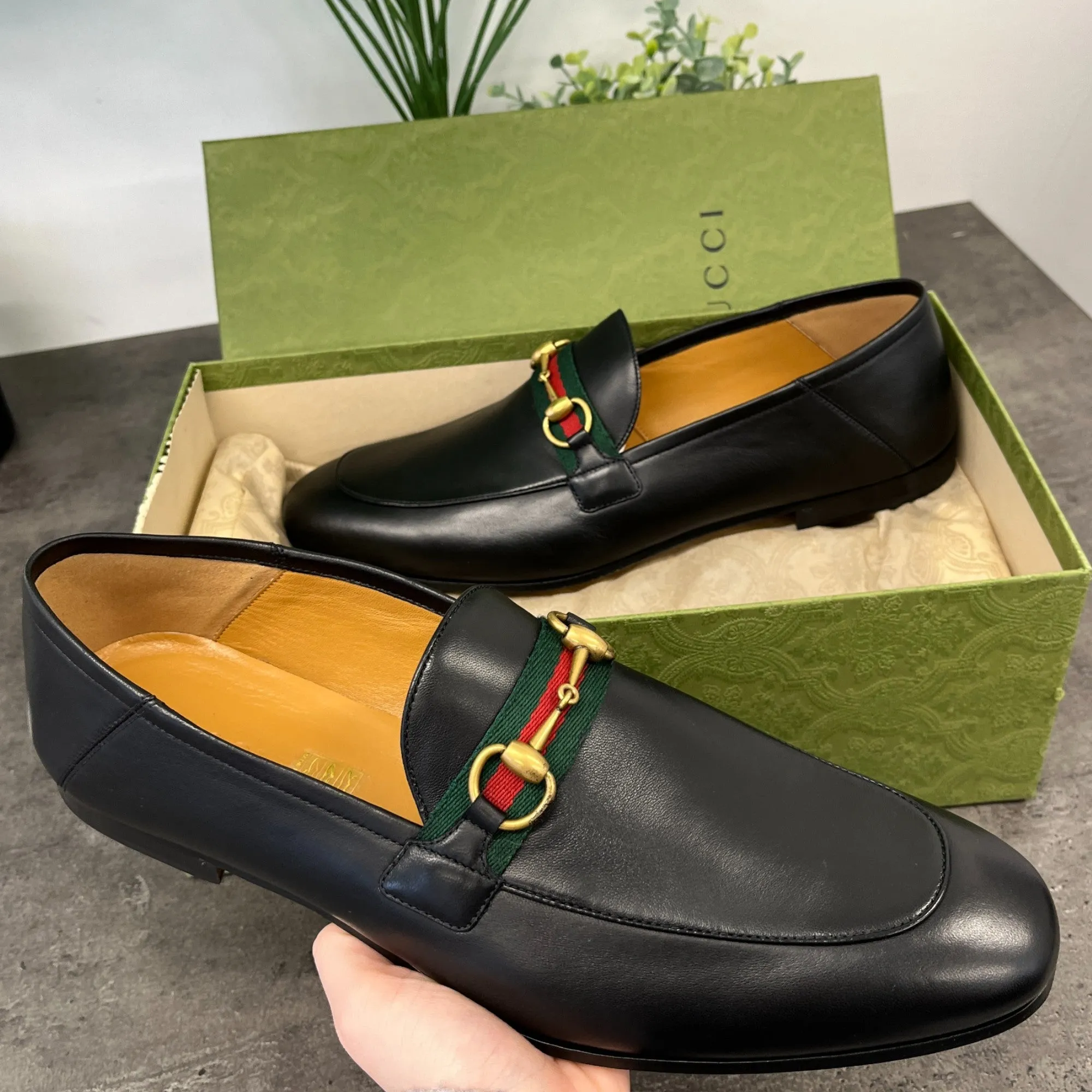 Men's Web Horsebit Loafers Black Size EU 46.5 / UK 12.5