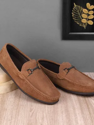 Metro Men Textured Leather Loafers