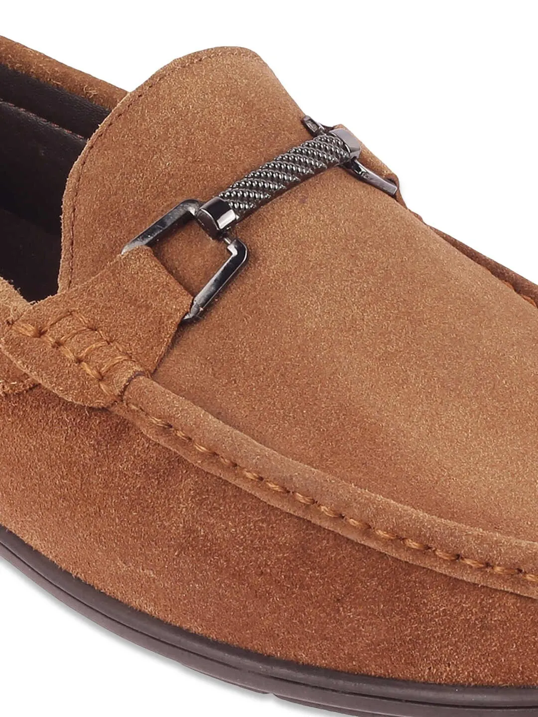 Metro Men Textured Leather Loafers