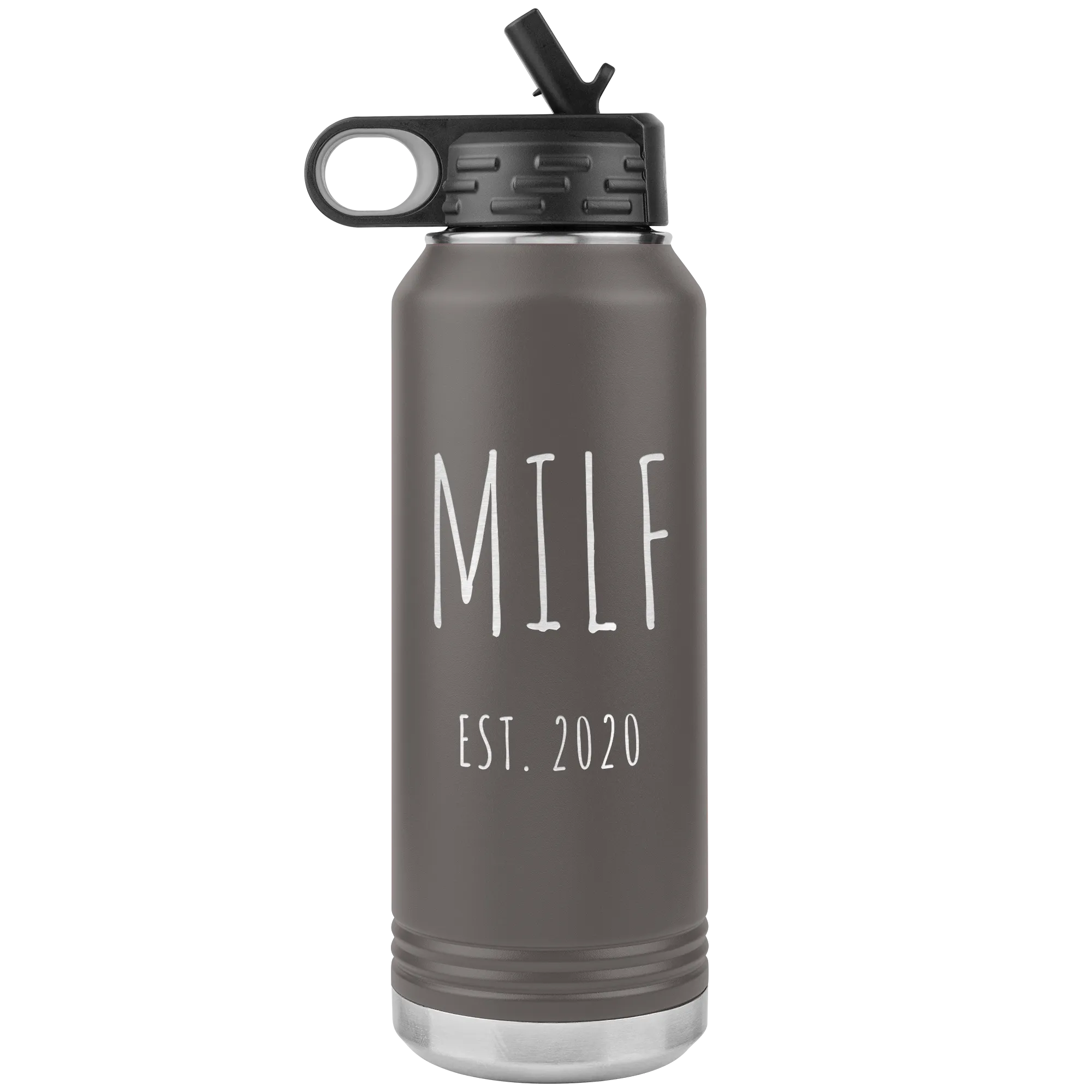 MILF Mug Push Present For New Mom Gifts Funny Mother Est 2020 Water Bottle Baby Shower Future Mom Pregnant Congratulations 32oz BPA Free