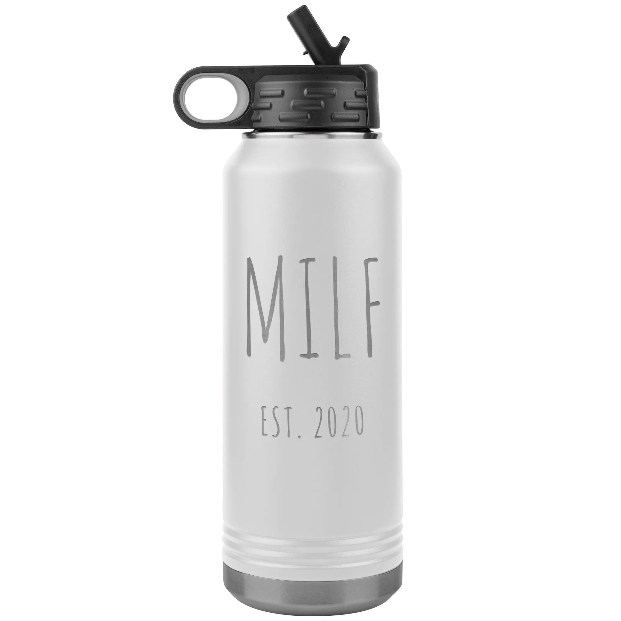 MILF Mug Push Present For New Mom Gifts Funny Mother Est 2020 Water Bottle Baby Shower Future Mom Pregnant Congratulations 32oz BPA Free