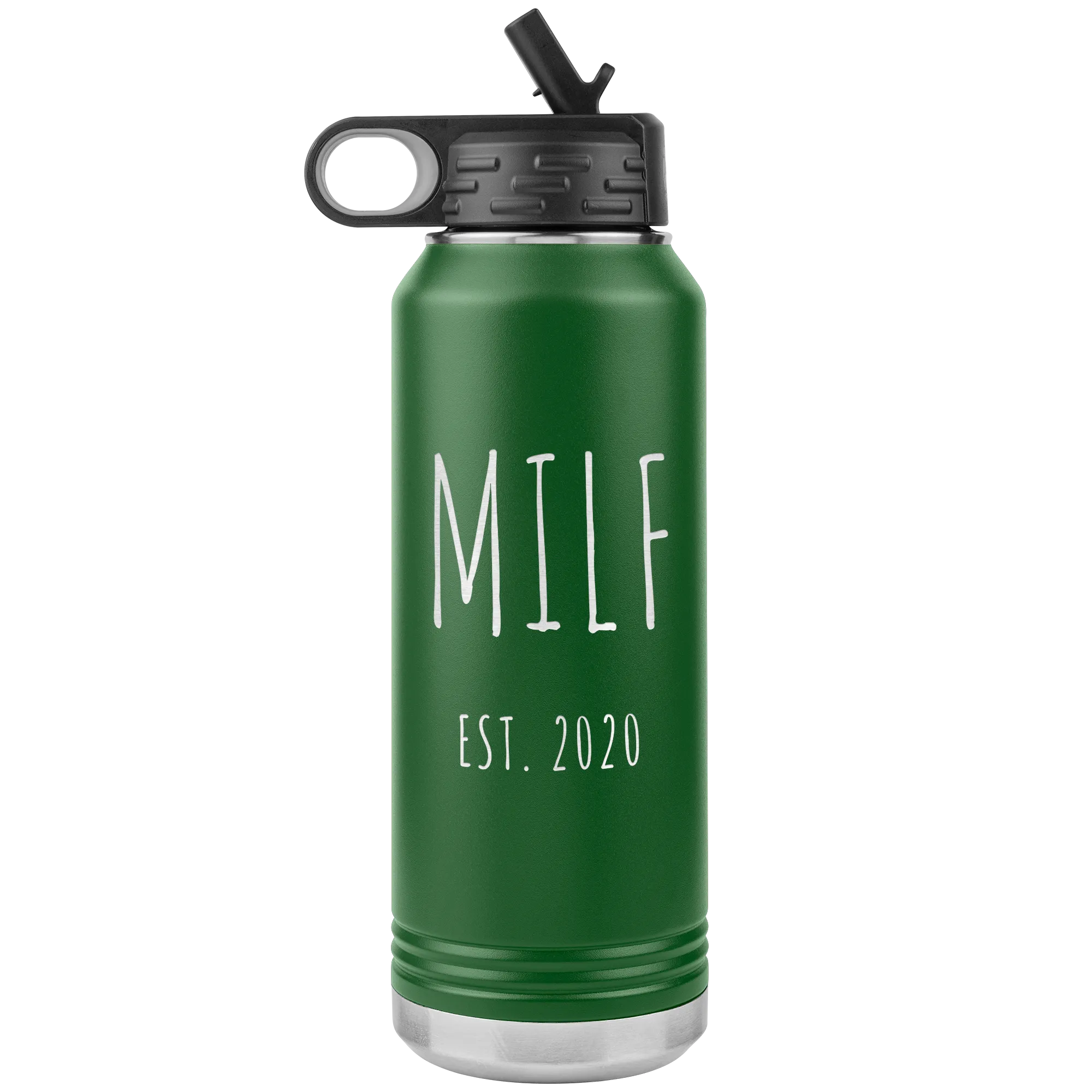 MILF Mug Push Present For New Mom Gifts Funny Mother Est 2020 Water Bottle Baby Shower Future Mom Pregnant Congratulations 32oz BPA Free