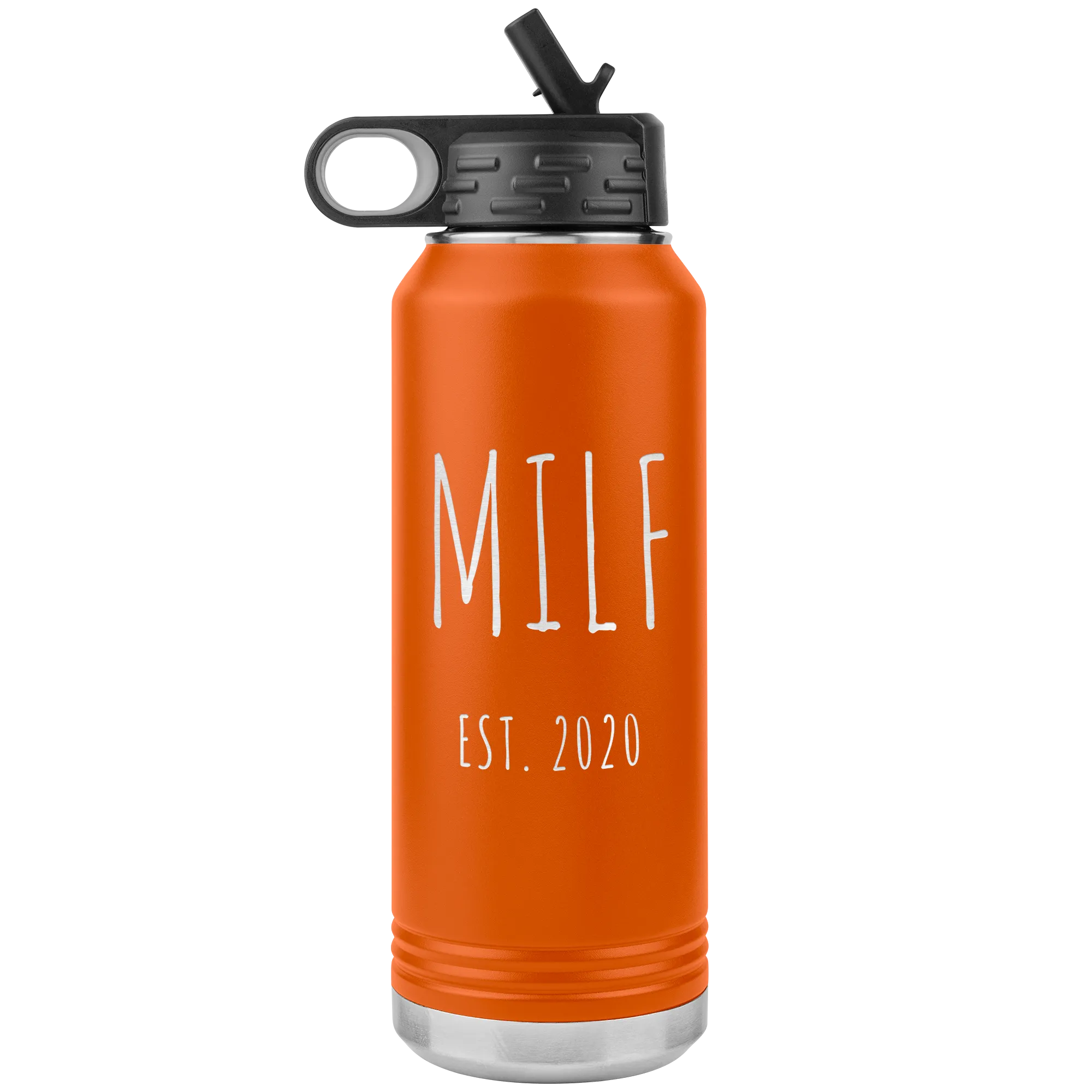 MILF Mug Push Present For New Mom Gifts Funny Mother Est 2020 Water Bottle Baby Shower Future Mom Pregnant Congratulations 32oz BPA Free