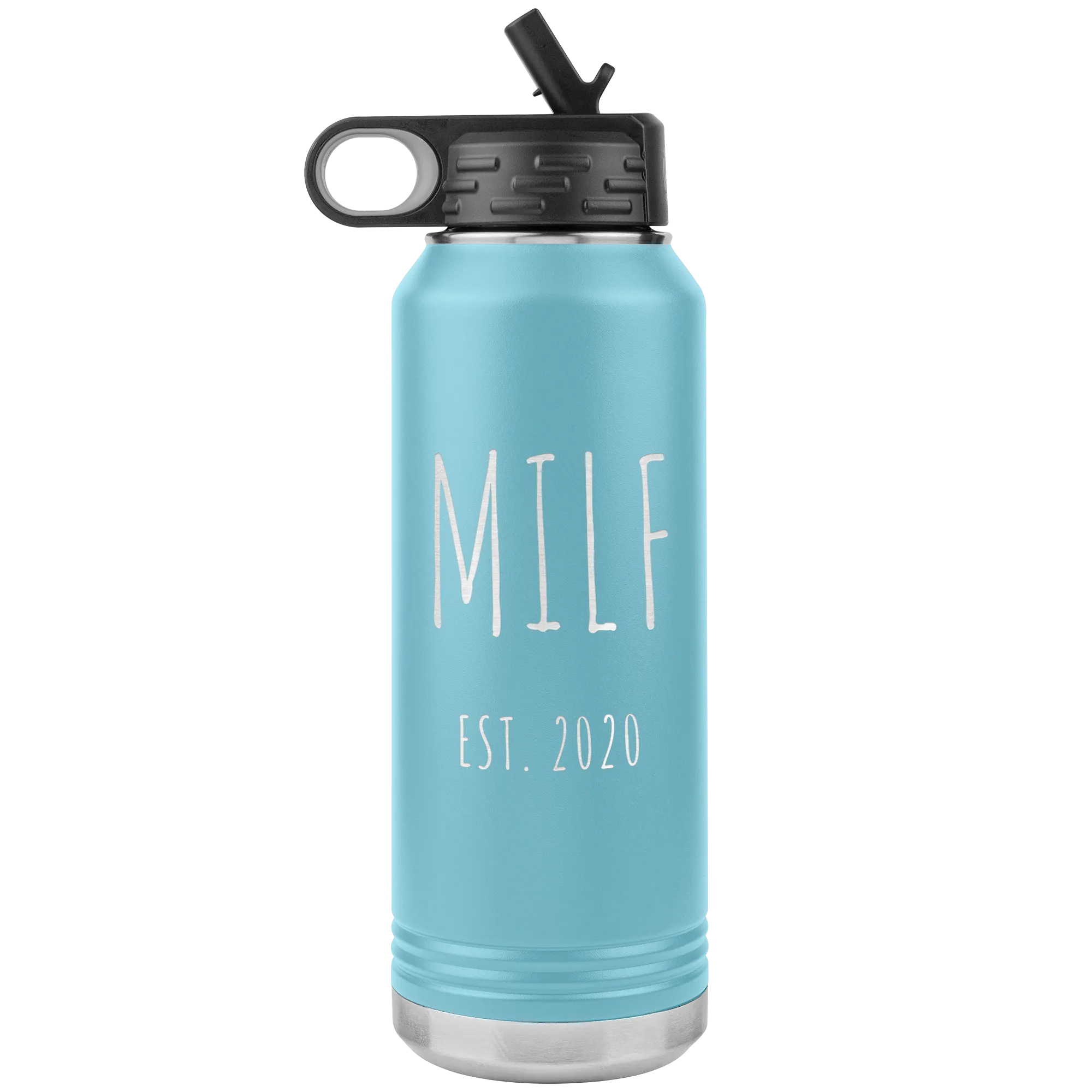 MILF Mug Push Present For New Mom Gifts Funny Mother Est 2020 Water Bottle Baby Shower Future Mom Pregnant Congratulations 32oz BPA Free