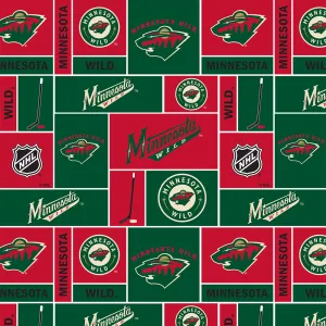 MINNESOTA WILD-Geometric Fleece-100% Polyester-012WLD