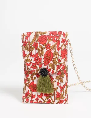 MOBILE PHONE POUCH WITH TASSEL