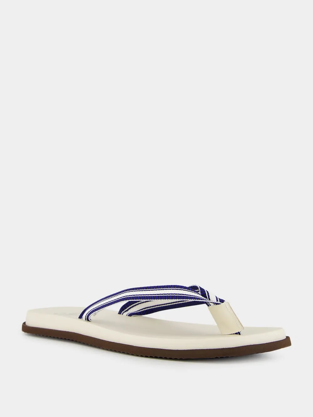 Navy Blue Striped Pool Slides
