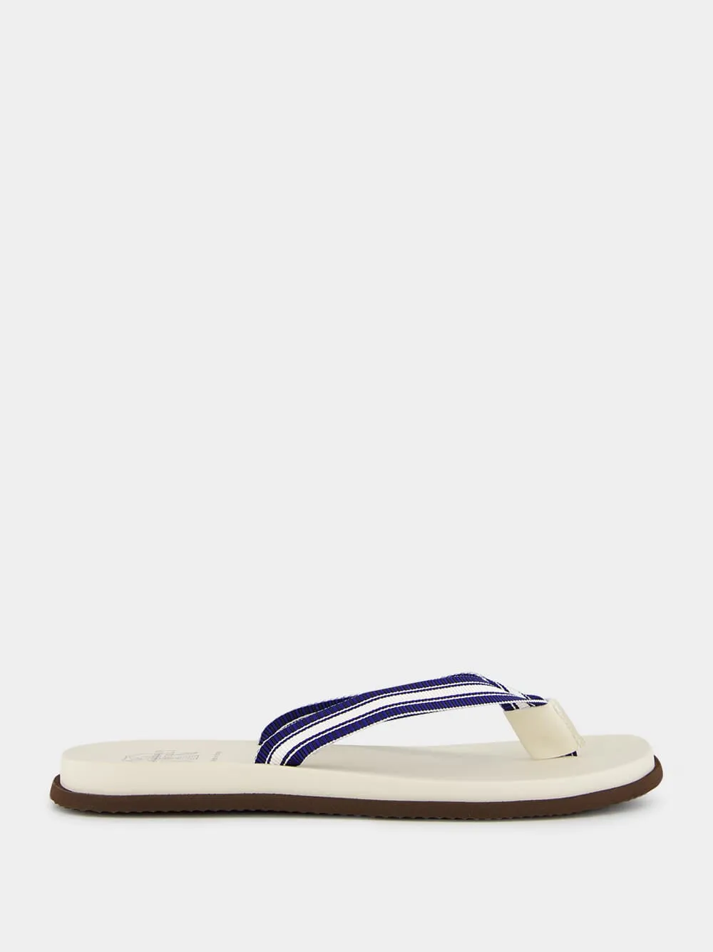 Navy Blue Striped Pool Slides